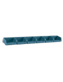 KIT 6 BOITES A BEC BLEU  ( 600 X 95 X 50 mm  )  + SUPPORT