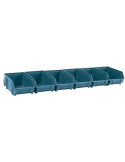 KIT 6 BOITES A BEC BLEU  ( 600 X 168 X 75 mm  )  + SUPPORT