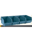 KIT 4 BOITES A BEC BLEU  ( 600 X 240 X 125 mm  )  + SUPPORT