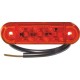 FEU DE GABARIT 3 LED ROUGE Sidemarker lampe PRO-SLIM 24 volts, câble 0,5m,
