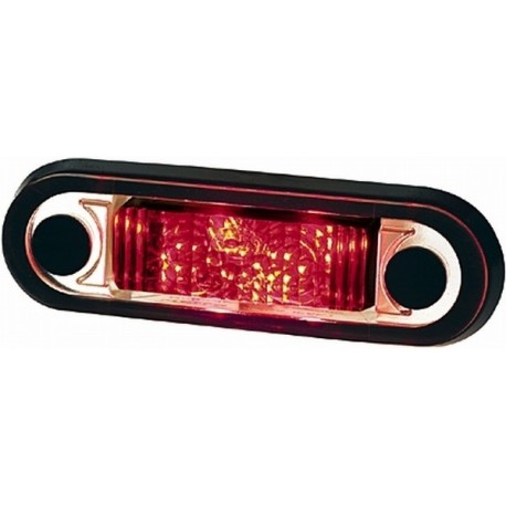Feu de gabarit LED 8/28V Hella rouge avec cable 500 mm