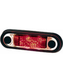 Feu de gabarit LED 8/28V Hella rouge avec cable 500 mm