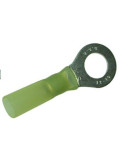 BOITE DE 50 COSSES COSSE A OEIL THERMORETRACTABLE JAUNE   ( diametre  6 mm)