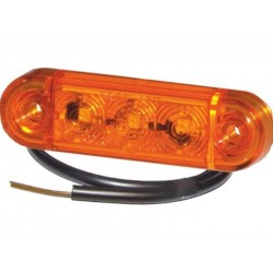FEU DE GABARIT 3 LED orange Sidemarker lampe 12/ 24 volts, câble 0,5m,