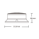 GYROPHARE LED ORANGE MAGNETIQUE AVEC CORDON 10 A 30 V ( avec inter et cycle de clignotement )