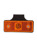 FEU SUSPENDU ORANGE 4  LED 12/24V  SUR SEMELLE  A 90 degrés (AVEC CABLE LG 0,25M)