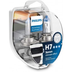 Coffret de 2 AMPOULES H7 24V 70W Blue vision Philips POUR POIDS LOURDS ( CULOT PX26D )