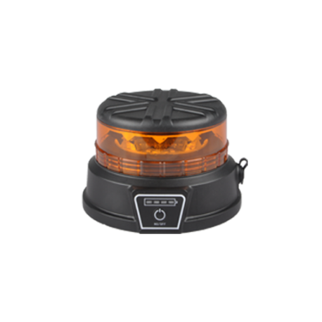 Gyrophare led orange autonome et magnétique rechargeable sans fil