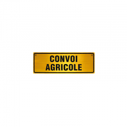 PANNEAU ALU CONVOI AGRICOLE CLASSE 2 (TEXTE 2 LIGNE) 1200 X 400 X 2 MM