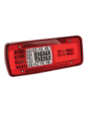 LC11 LED - Feu arrière LED Gauche avec éclaireur de plaque et connecteur HDSCS 8 voies Latéral IVECO Marque Vignal