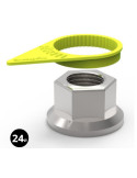 Indicateur de desserrage Checkpoint jaune 24 mm - Sachet de 100 pièces
