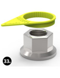 INDICATEUR DE DESSERAGE DE ROUE CHECKPOINT JAUNE DIAMÈTRE 33 MM (sachet de 100 pièces)