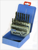 COFFRET DE 19 FORETS METAUX HSS TAILLES MEULES