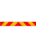 Plaque Aluminium de Signalisation Arrière pour Porteur - 1130 x 130 mm