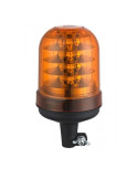 GYROPHARE ORANGE LED SUR TIGE FLEXIBLE  12/24 V  ( R65 / R10 ) MULTIFONCTIONS  233 X 130 MM