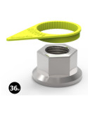 Indicateur de desserrage de roue Checkpoint Jaune 36mm - Sécurité Véhicule