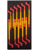 Jeu de clés coudées isolées 11 pièces - Inserts 12 pans haute sécurité
