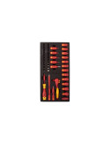 INSERT CLIQUET ET DOUILLES ISOLES 1/4" (46 PCS)