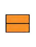 Plaque emboutie ADR orange en aluminium - Système anti-renversement