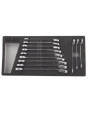 Insert Clés Mixtes Cliquet Réversible 8-19mm - Jeu de 12 Pièces
