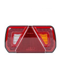 Feu arrière droit LED 12/24V avec triangle et connecteur arrière 