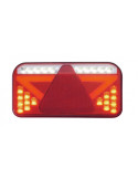 Feu arrière gauche 5 fonctions LED avec triangle et câble 12/24V
