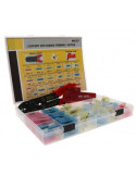 Coffret de 225 Cosses Thermorétractables avec Pince à Sertir et Mini Chalumeau