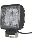 PHARE DE TRAVAIL CARRE  9 LED 10 / 30 V 2200 Lm