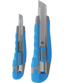 Lot de 2 cutters avec lame 9mm et 18mm - Outils de coupe précis