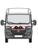 Kit de Balisage Fiat Ducato 2 Portes H2 - Modèle à partir de 2014 - Classe 1