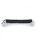 Cordon électrique spirale 7 pôles 24V - 3,8m avec prises métal | PG Distribution