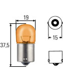 BOITE DE 10 AMPOULES  R10W - Standard - 12V - 10W - Type de culot: BA15s