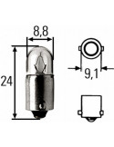 Boîte de 10 Ampoules 24V 2W BA9S T4 | Éclairage Véhicule
