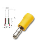 COSSE PREISOLE  RONDE MALE DIAMETRE 5MM JAUNE