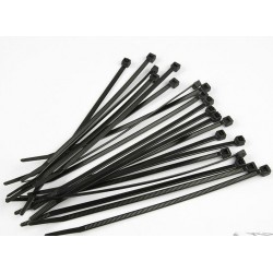 COLLIER RILSAN plastique noir Longueur 140 mm - Largeur 3.6 mm ( paquet de 100 colliers )