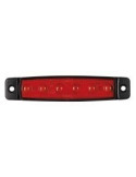 FEU DE POSITION ARRIERE 6 LED ROUGE  12 V ULTRA PLAT